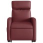 vidaXL Poltrona Alzapersona Reclinabile Rosso Vino in Similpelle