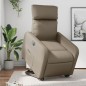 vidaXL Poltrona Alzapersona Reclinante Elettrica Cappuccino Similpelle