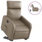 vidaXL Poltrona Alzapersona Reclinante Elettrica Cappuccino Similpelle