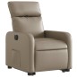 vidaXL Poltrona Alzapersona Reclinante Elettrica Cappuccino Similpelle