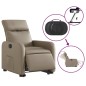vidaXL Poltrona Alzapersona Reclinante Elettrica Cappuccino Similpelle