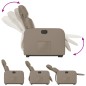 vidaXL Poltrona Alzapersona Reclinante Elettrica Cappuccino Similpelle