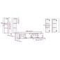 Set di Mobili Porta TV 6 pz Bianco Lucido in Legno Multistrato Set di Mobili Porta TV 6 pz Bianco Lucido in Legno Multistrato