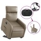 vidaXL Poltrona Alzapersona Reclinante Elettrica Cappuccino Similpelle