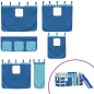 vidaXL Letto a Soppalco con Tende Bambini Blu 90x200 cm Massello Pino vidaXL Letto a Soppalco con Tende Bambini Blu 90x200 cm Massello Pino