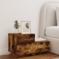 vidaXL Comodino con Luci LED Rovere Fumo 70x36x40,5 cm