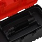 Set Cassette degli Attrezzi 2 pz Nero e Rosso in Polipropilene Set Cassette degli Attrezzi 2 pz Nero e Rosso in Polipropilene