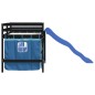 vidaXL Letto a Soppalco Bambini con Tende Blu 90x190 cm Massello Pino