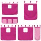 vidaXL Letto a Soppalco con Tende Bambini Rosa 90x190 cm Massello Pino vidaXL Letto a Soppalco con Tende Bambini Rosa 90x190 cm Massello Pino