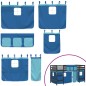 vidaXL Letto a Soppalco Bambini con Tende Blu 90x190 cm Massello Pino vidaXL Letto a Soppalco Bambini con Tende Blu 90x190 cm Massello Pino