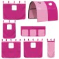 vidaXL Letto a Soppalco con Tunnel Bambini Rosa 90x200cm Massello Pino vidaXL Letto a Soppalco con Tunnel Bambini Rosa 90x200cm Massello Pino