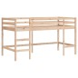 vidaXL Letto a Soppalco con Tunnel Bambini Blu 90x190cm Massello Pino vidaXL Letto a Soppalco con Tunnel Bambini Blu 90x190cm Massello Pino