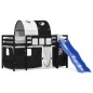 vidaXL Letto a Soppalco con Tunnel Bambini Bianco e Nero 90x190cm Pino vidaXL Letto a Soppalco con Tunnel Bambini Bianco e Nero 90x190cm Pino