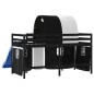 vidaXL Letto a Soppalco con Tunnel Bambini Bianco e Nero 90x190cm Pino vidaXL Letto a Soppalco con Tunnel Bambini Bianco e Nero 90x190cm Pino