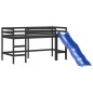 vidaXL Letto a Soppalco con Tunnel Bambini Bianco e Nero 90x190cm Pino vidaXL Letto a Soppalco con Tunnel Bambini Bianco e Nero 90x190cm Pino