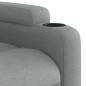 vidaXL Poltrona Alzapersona Massaggi Reclinabile Grigio Chiaro Tessuto