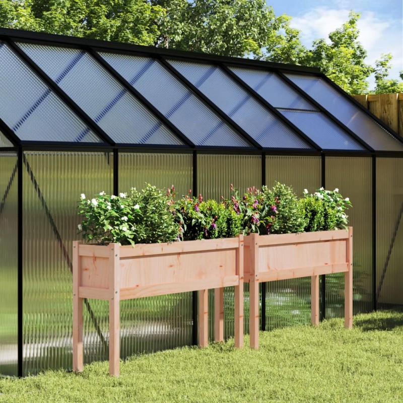 vidaXL Fioriere da Giardino 2 pz con Gambe Legno Massello di Douglas vidaXL Fioriere da Giardino 2 pz con Gambe Legno Massello di Douglas