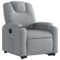 vidaXL Poltrona Reclinante Alzapersona Elettrica Grigio Chiaro Tessuto