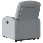 vidaXL Poltrona Reclinante Alzapersona Elettrica Grigio Chiaro Tessuto