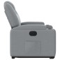 vidaXL Poltrona Reclinante Alzapersona Elettrica Grigio Chiaro Tessuto
