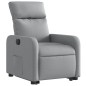 vidaXL Poltrona Reclinante Alzapersona Elettrica Grigio Chiaro Tessuto