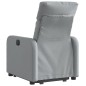 vidaXL Poltrona Reclinante Alzapersona Elettrica Grigio Chiaro Tessuto