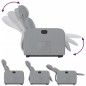 vidaXL Poltrona Reclinante Alzapersona Elettrica Grigio Chiaro Tessuto