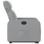 vidaXL Poltrona Reclinante Alzapersona Elettrica Grigio Chiaro Tessuto