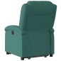 vidaXL Poltrona Alzapersona Reclinabile Verde Scuro in Tessuto