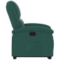 vidaXL Poltrona Alzapersona Reclinabile Verde Scuro in Tessuto