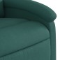 vidaXL Poltrona Alzapersona Reclinabile Verde Scuro in Tessuto