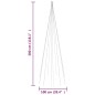 Albero di Natale Pennone Colorato 310 LED 300 cm Albero di Natale Pennone Colorato 310 LED 300 cm