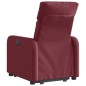vidaXL Poltrona Alzapersona Reclinabile Elettrica Rosso Vino Tessuto