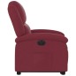 vidaXL Poltrona Alzapersona Reclinabile Elettrica Rosso Vino Tessuto
