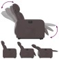 vidaXL Poltrona Alzapersona Reclinante Elettrica Marrone Scuro Tessuto