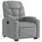 vidaXL Poltrona Reclinante Alzapersona Elettrica Grigio Chiaro Tessuto