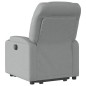 vidaXL Poltrona Reclinante Alzapersona Elettrica Grigio Chiaro Tessuto