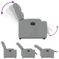 vidaXL Poltrona Reclinante Alzapersona Elettrica Grigio Chiaro Tessuto