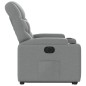vidaXL Poltrona Reclinante Alzapersona Elettrica Grigio Chiaro Tessuto