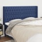 Testiera ad Orecchio Blu 183x16x118/128 cm in Tessuto Testiera ad Orecchio Blu 183x16x118/128 cm in Tessuto