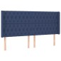 Testiera ad Orecchio Blu 183x16x118/128 cm in Tessuto Testiera ad Orecchio Blu 183x16x118/128 cm in Tessuto
