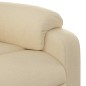 vidaXL Poltrona Reclinabile Massaggiante Elettrica Crema in Tessuto