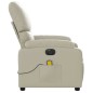 vidaXL Poltrona Massaggiante Elettrica Reclinabile Crema Similpelle