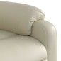 vidaXL Poltrona Massaggiante Elettrica Reclinabile Crema Similpelle