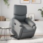vidaXL Poltrona Alzapersona Reclinabile Grigio in Similpelle