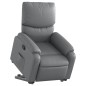 vidaXL Poltrona Alzapersona Reclinabile Grigio in Similpelle