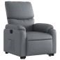 vidaXL Poltrona Alzapersona Reclinabile Grigio in Similpelle