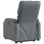 vidaXL Poltrona Alzapersona Reclinabile Grigio in Similpelle