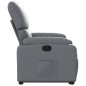 vidaXL Poltrona Alzapersona Reclinabile Grigio in Similpelle