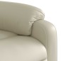 vidaXL Poltrona Alzapersona Reclinabile Massaggio Crema Similpelle